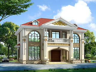 農(nóng)村二層歐風(fēng)小別墅實用設(shè)計圖紙，造型奢華大氣，空間利用率高