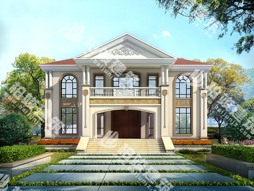 農(nóng)村二層豪華歐式別墅設(shè)計圖，配置齊全，造價30萬左右