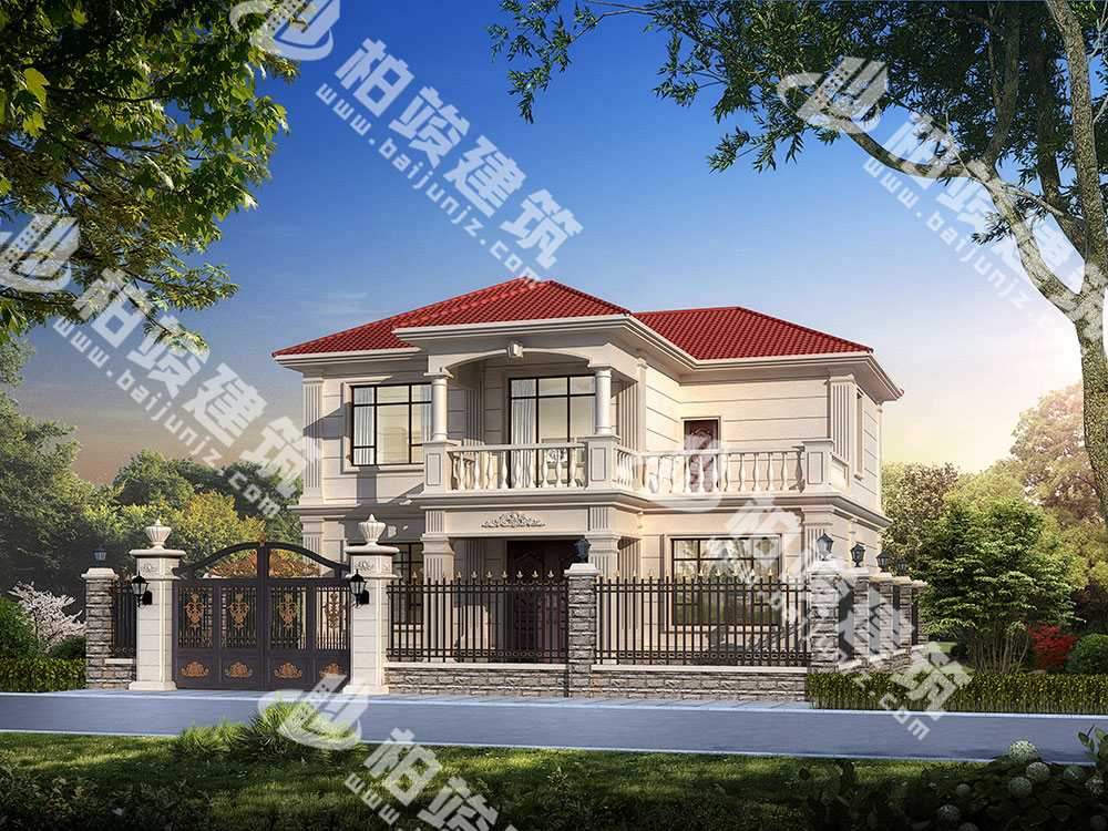 二層農(nóng)村自建房設(shè)計圖，帶私家庭院，童話般的鄉(xiāng)村墅居