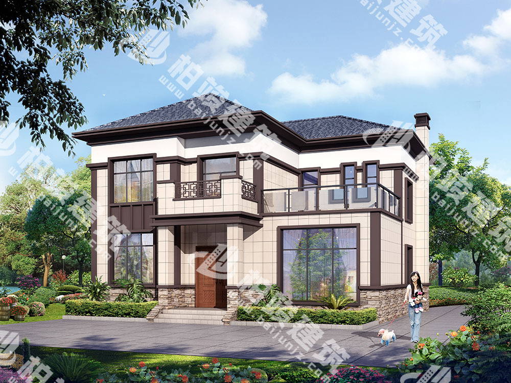 農(nóng)村二層自建房設(shè)計(jì)圖，新中式風(fēng)格，清雅美觀