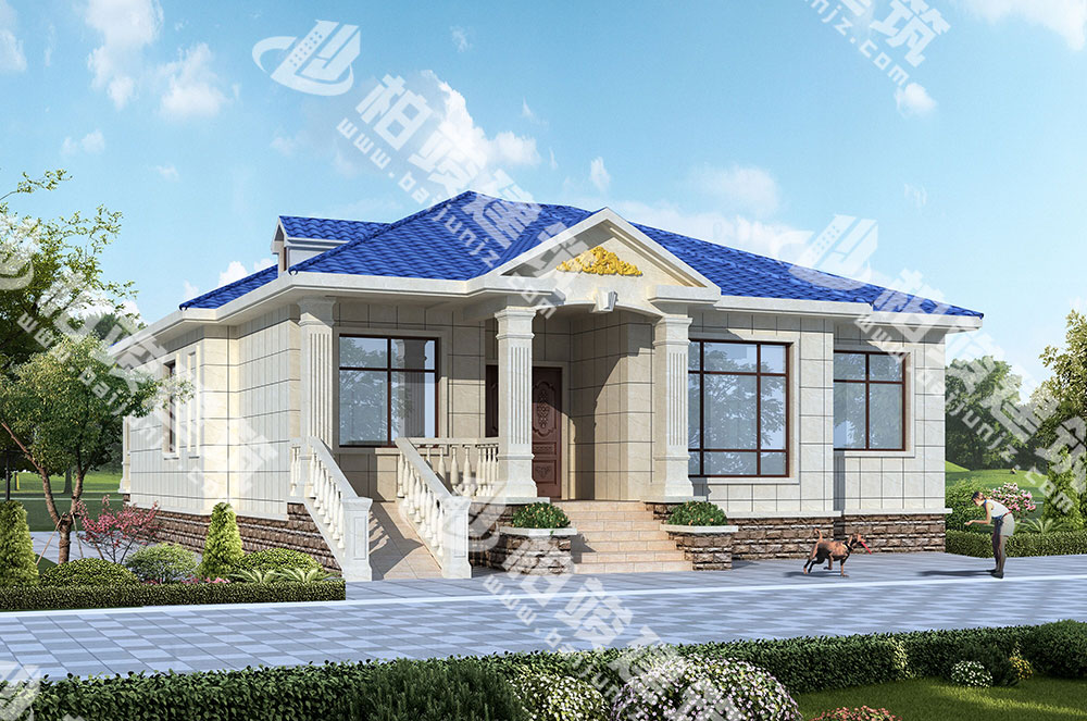 農(nóng)村一層自建房設(shè)計(jì)圖，典雅簡(jiǎn)歐風(fēng)格，設(shè)計(jì)經(jīng)典實(shí)用