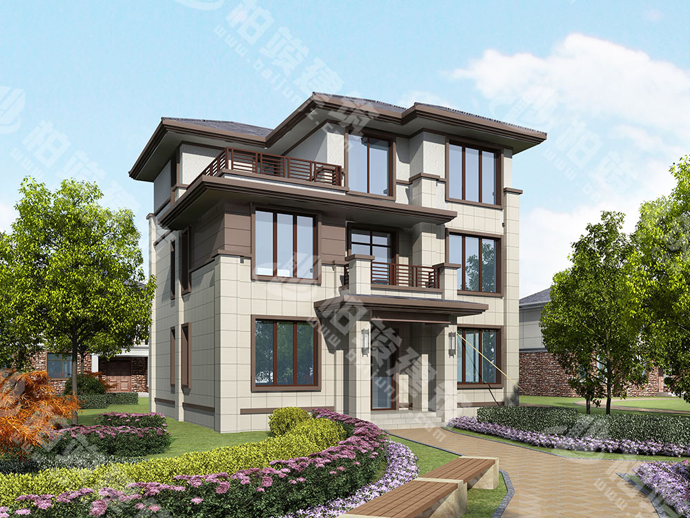 農(nóng)村三層自建房設(shè)計(jì)圖，優(yōu)雅新中式風(fēng)格，小占地大面積