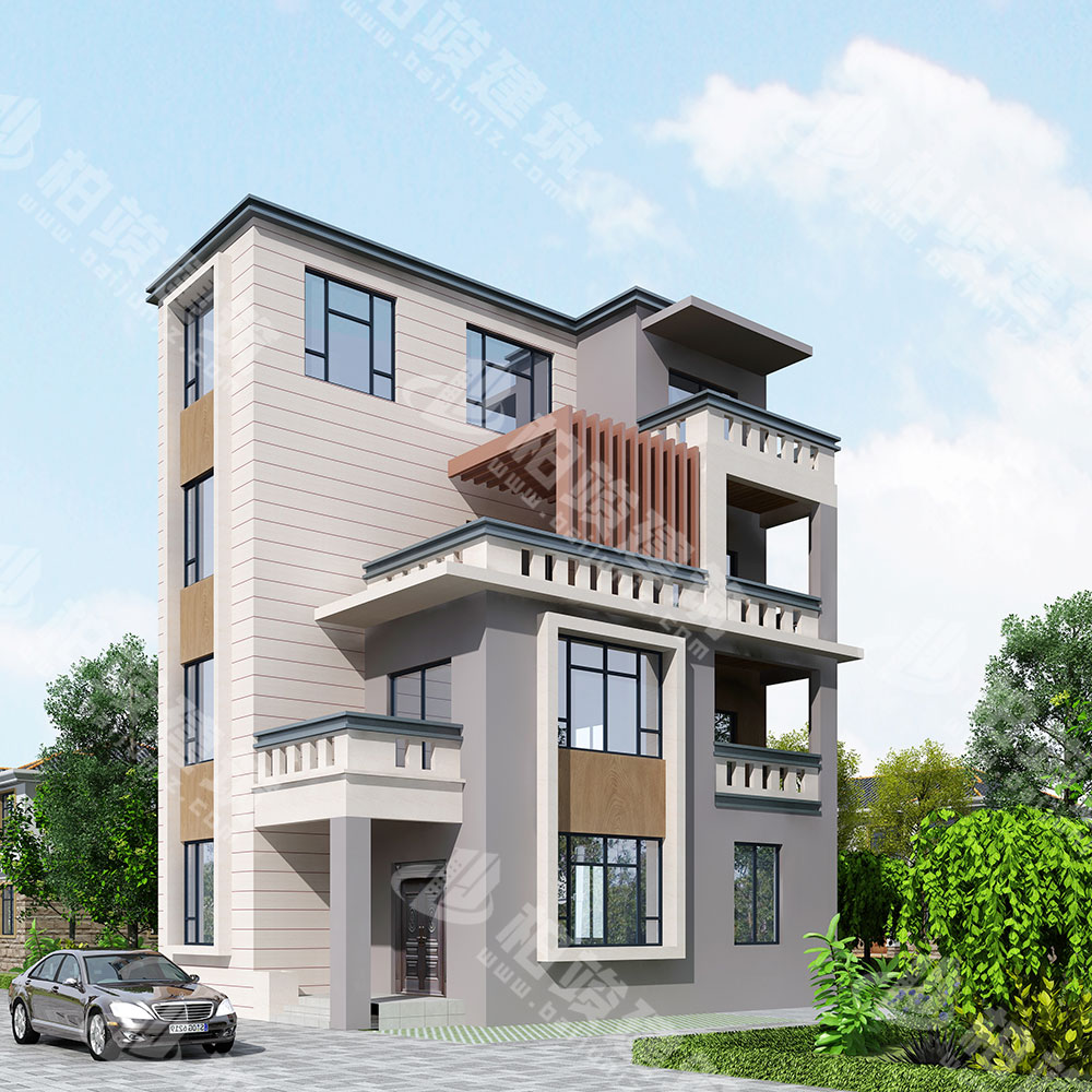 農(nóng)村四層新中式別墅設(shè)計(jì)圖，中式極簡(jiǎn)，別具一格，布局多功能，居住舒適