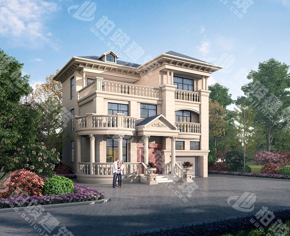 農(nóng)村自建房設(shè)計(jì)圖，11.92米x11米，柔美恢弘古希臘建筑風(fēng)格