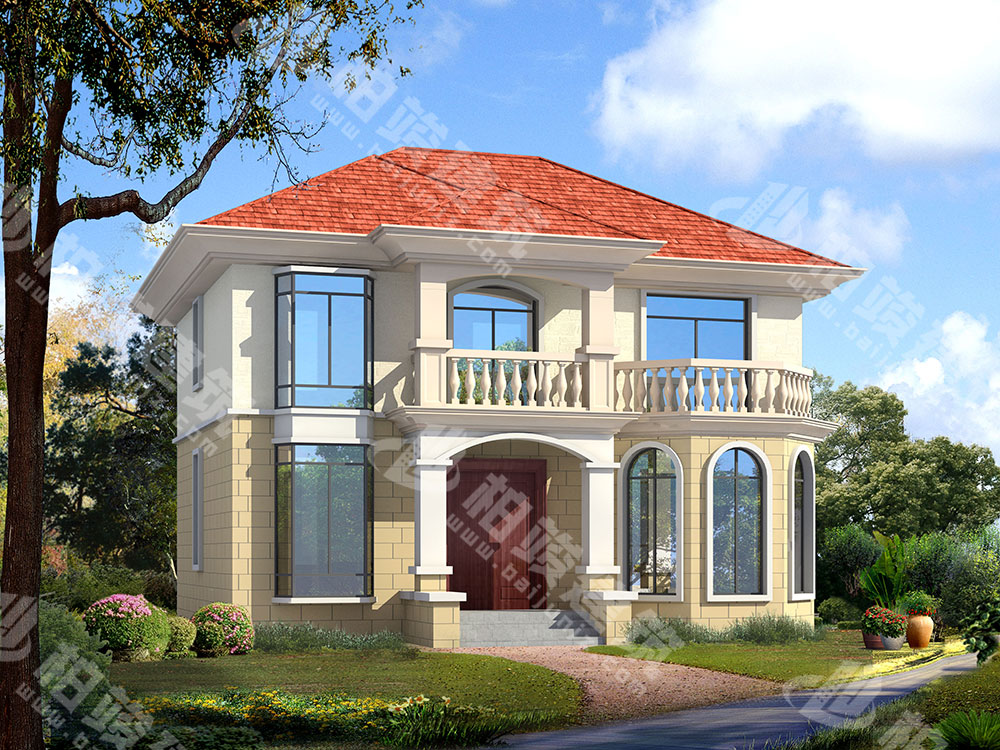 農(nóng)村自建房設(shè)計(jì)圖，二層簡歐風(fēng)格，5室2廳4衛(wèi)，布局合理實(shí)用