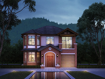 二層美式鄉(xiāng)墅，小小造價筑成大大別墅！