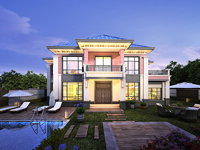 農(nóng)村小別墅設(shè)計(jì)圖，寧靜自然，時(shí)尚雅居