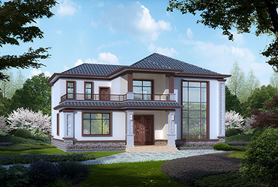 農(nóng)村房屋設(shè)計(jì)圖，二層大別墅，奢華大氣，造價(jià)便宜！