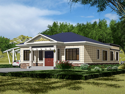 一層歐式農(nóng)村別墅設(shè)計(jì)圖，歐式簡約風(fēng)格，一家人的神仙居所！