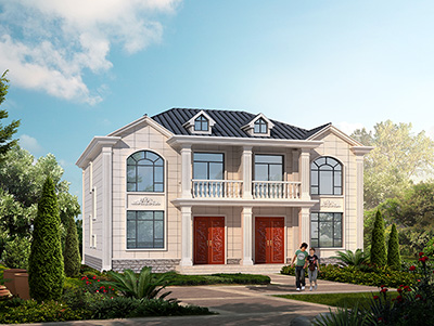 二層雙拼別墅設(shè)計(jì)圖，雙拼雙拼，全村無敵！