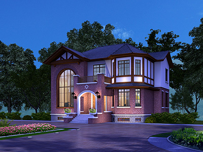 農村英式別墅設計圖，帶地下室，奢華氣派倍有面！