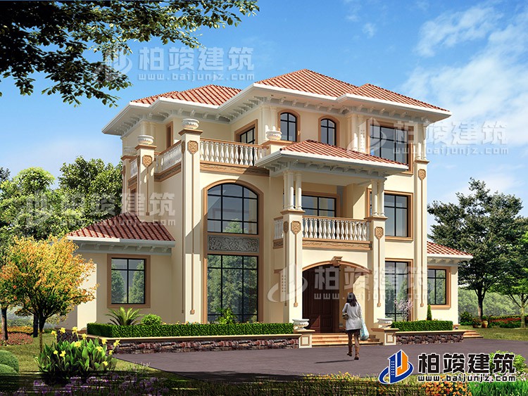 郴州小賣(mài)部老板自建別墅設(shè)計(jì)圖紙及效果圖大全，全村的豪華別墅。