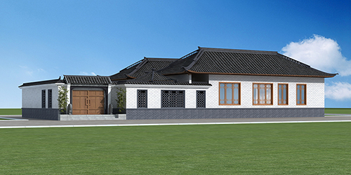 一層中式設(shè)計帶院子景觀設(shè)計圖?，鄰居羨慕的庭院新中式