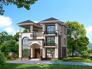 農(nóng)村三層房屋設(shè)計(jì)圖，占地面積155平方米。