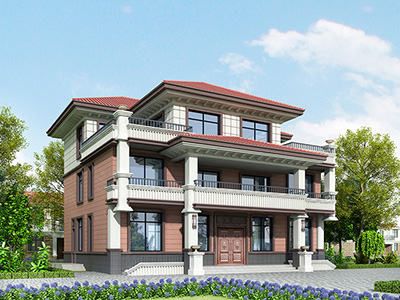 雙拼大別墅，兄弟兩個家庭的房屋。