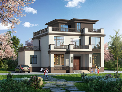 就拿出一部分積蓄，在老家蓋了一棟別墅