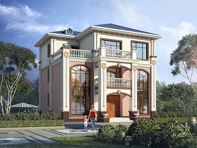 鄉(xiāng)村簡(jiǎn)單的兩層別墅圖，效果圖和平面圖都有，最新推薦