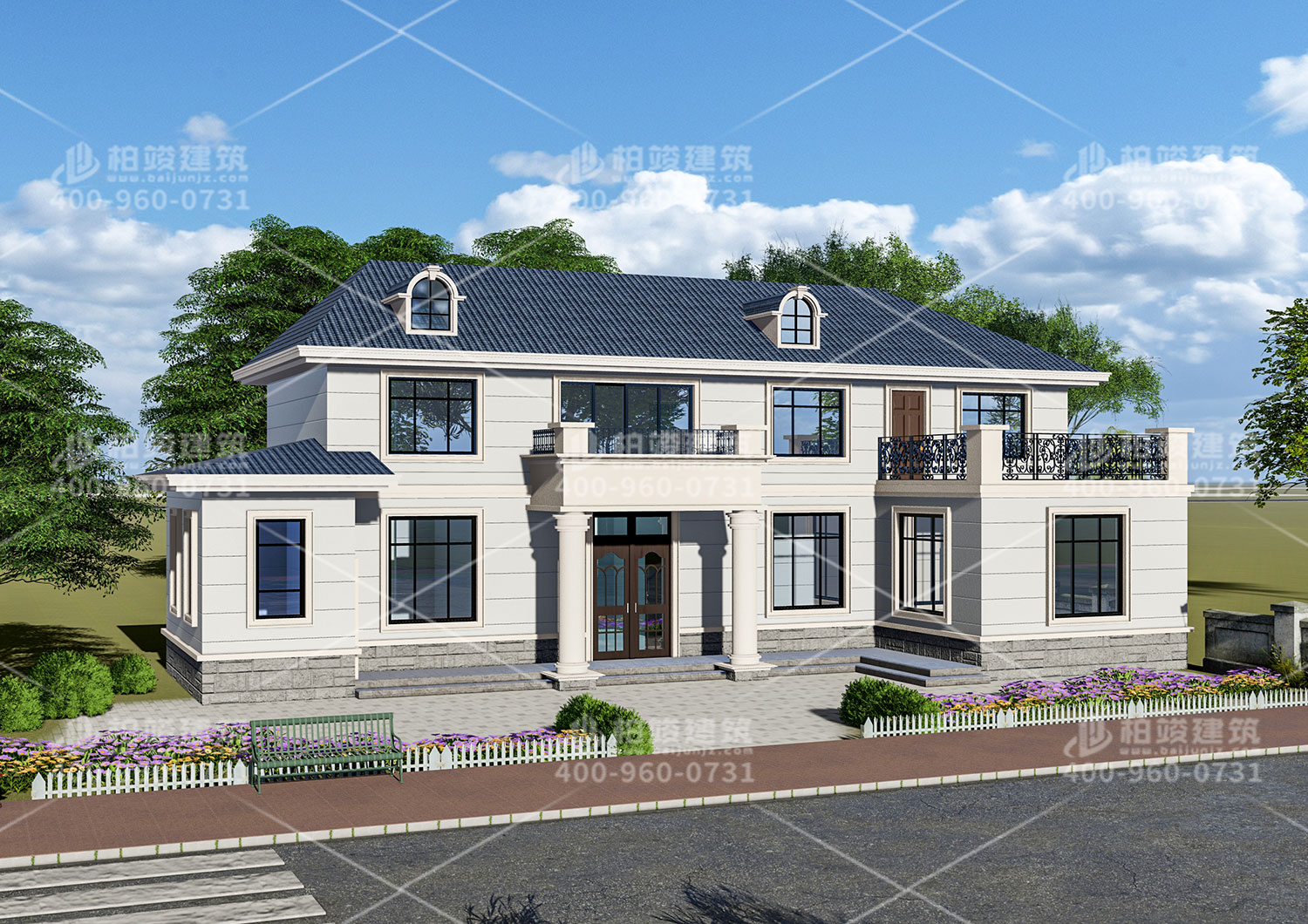 二層小別墅設(shè)計，最合適居家的大小。