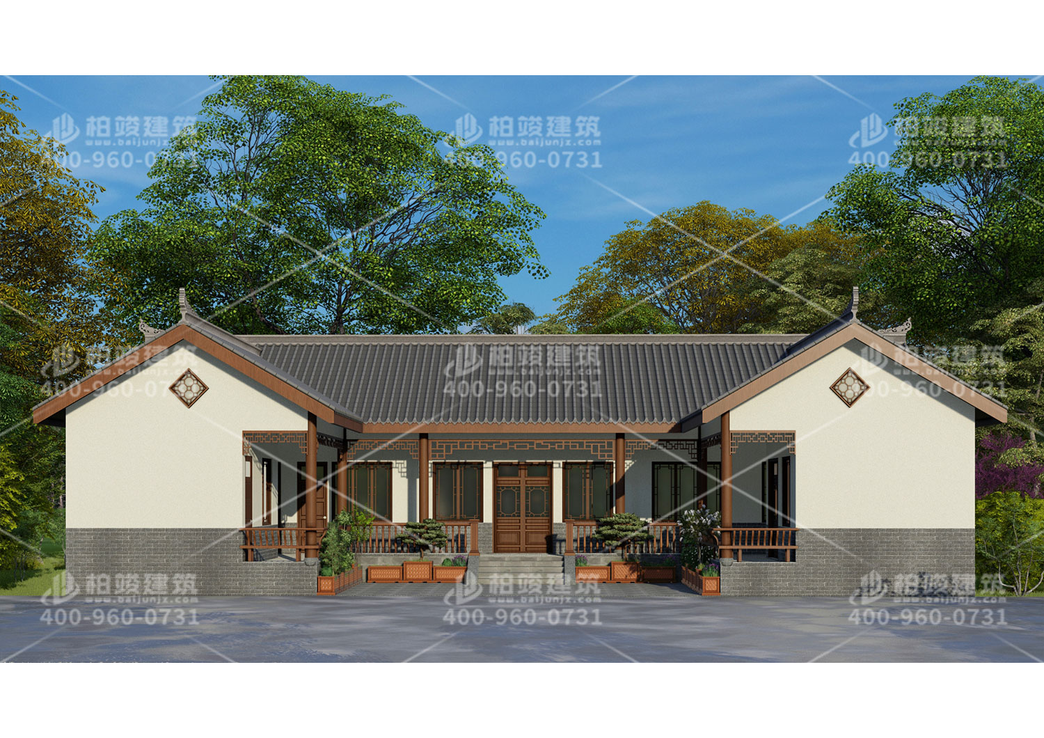 四合院自建房效果圖，經(jīng)濟實惠戶型方便。