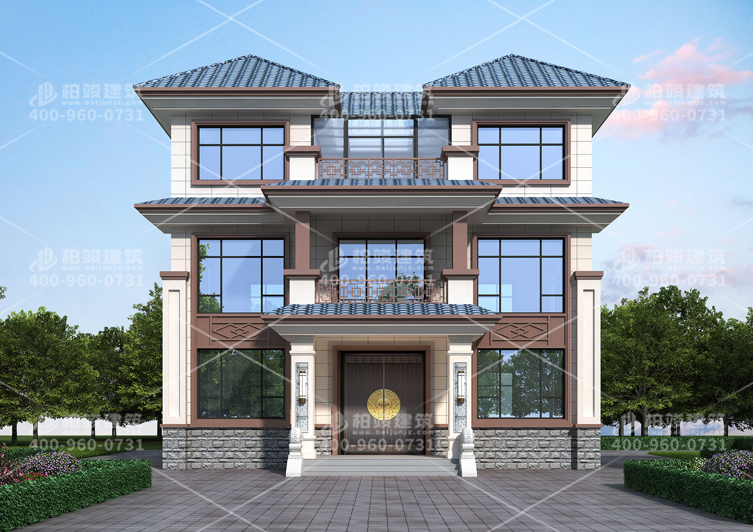 農(nóng)村獨(dú)棟別墅效果圖，合您心意的別墅設(shè)計(jì)。