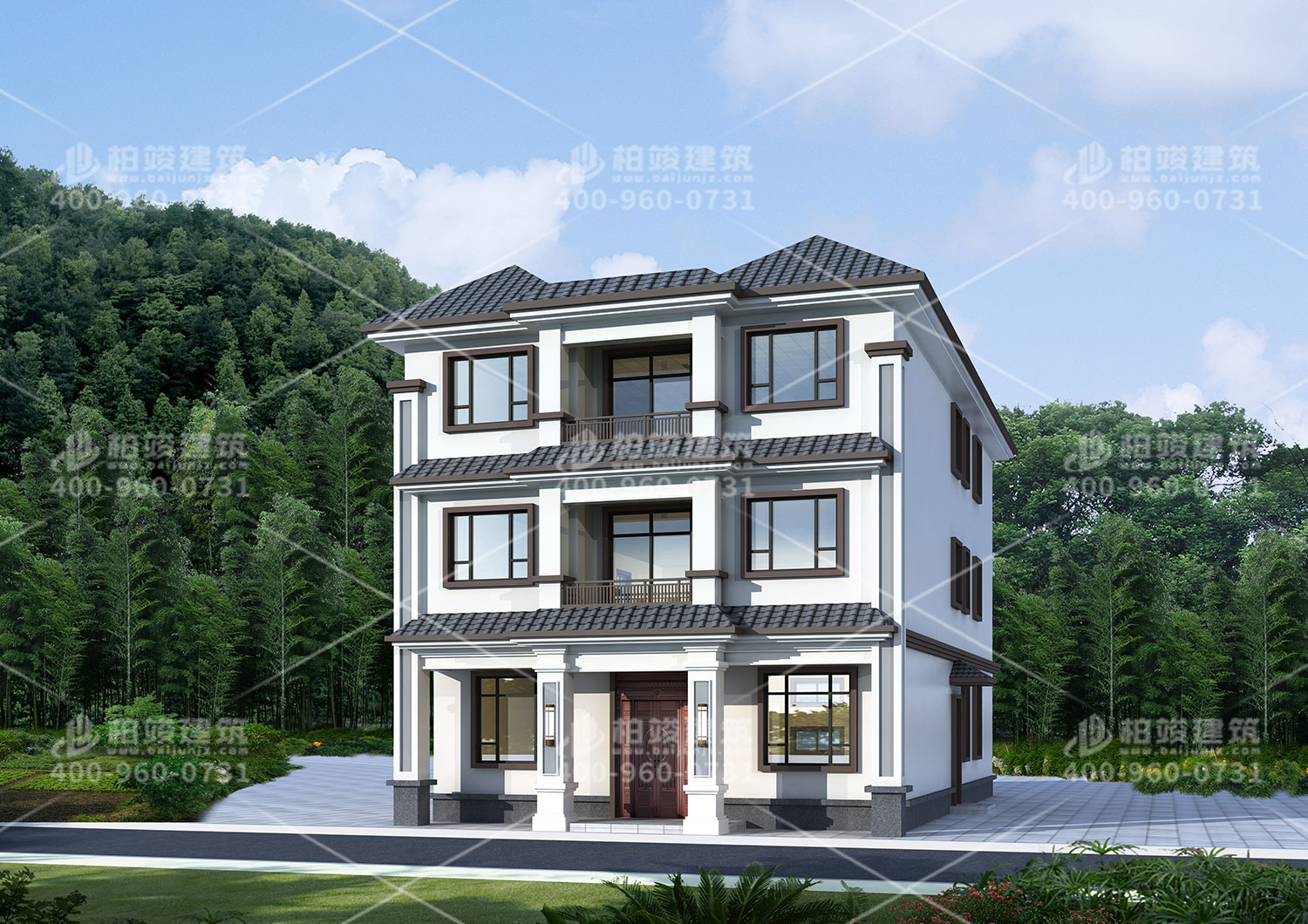 農(nóng)村自建小別墅設(shè)計，帶小賣部建筑完成就賺到了。