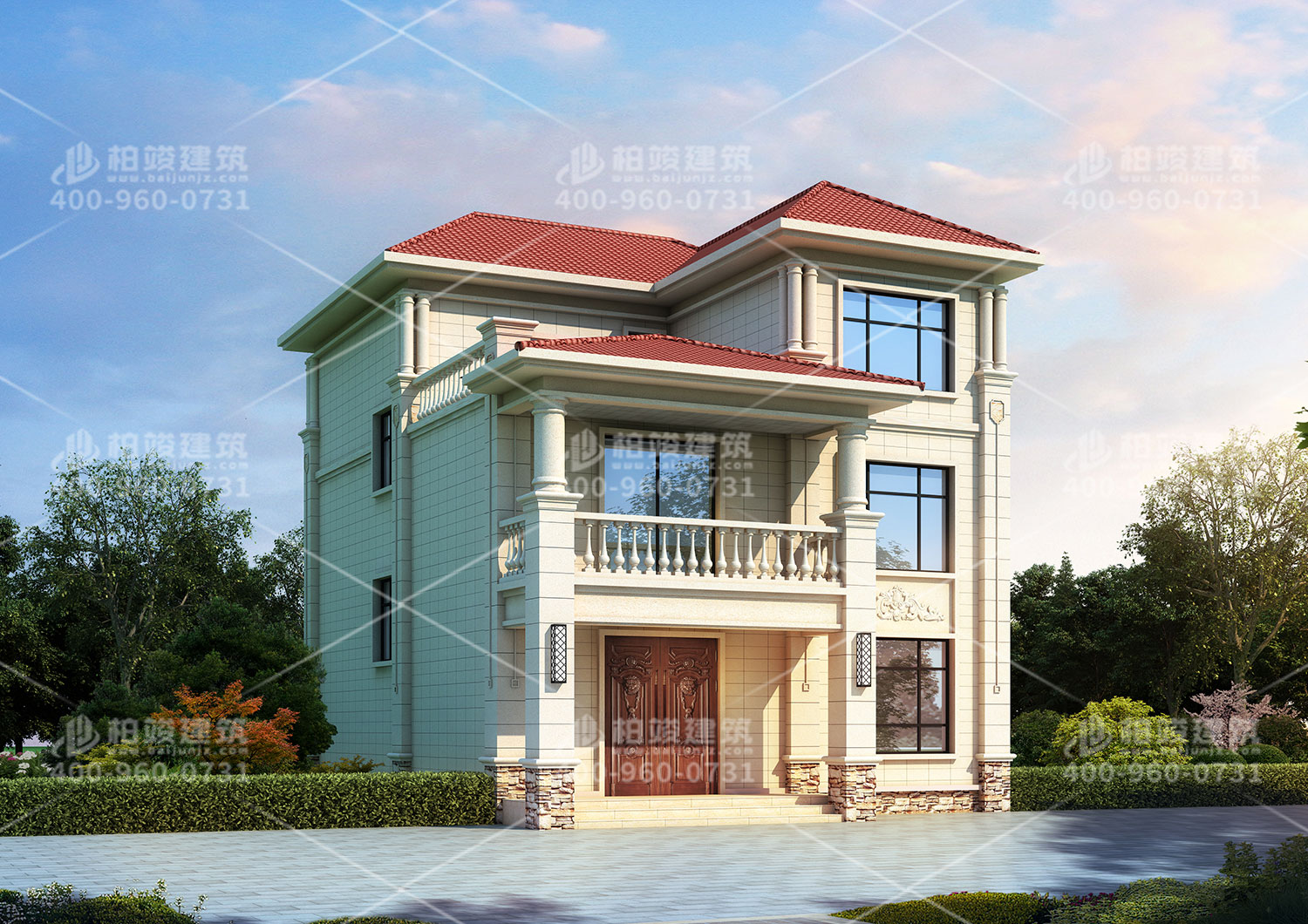 三層自建房圖紙時尚非凡，特色感十足。