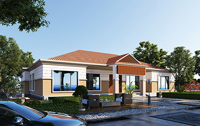 鄉(xiāng)村小別墅設(shè)計效果圖。