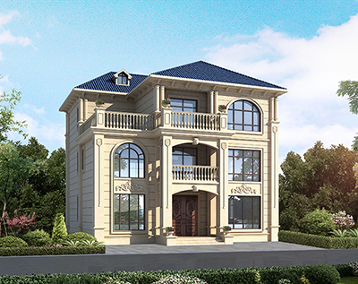 三層鄉(xiāng)村房屋設(shè)計(jì)圖，青山綠水好別墅。