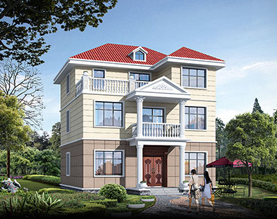 三層自建房設(shè)計圖，帶老虎窗