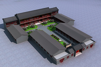 鄉(xiāng)村四合院設(shè)計圖，金牌設(shè)計師作品。