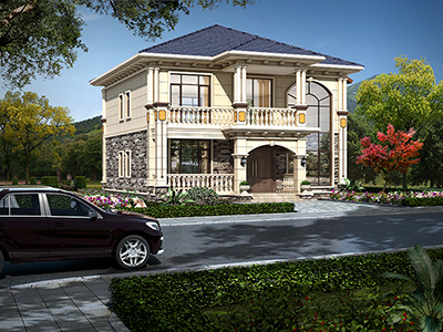 二層歐式樓房設(shè)計(jì)圖，有大自然氣息的住所。