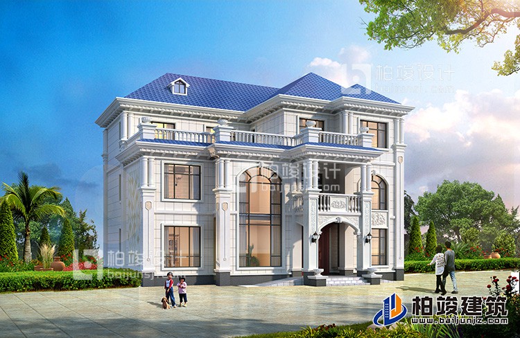 三層框架結(jié)構(gòu)別墅設(shè)計(jì)圖，帶棋牌室。