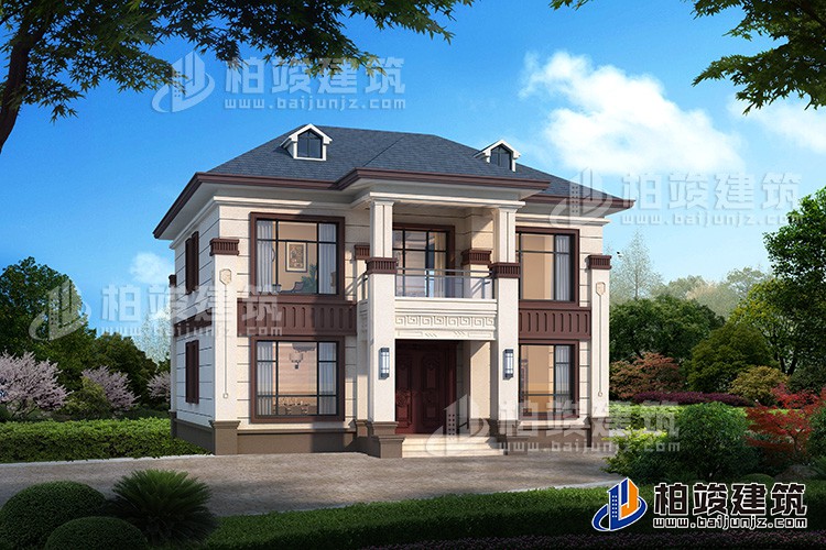 鄉(xiāng)村二層樓房設(shè)計(jì)圖 占地面積136平。