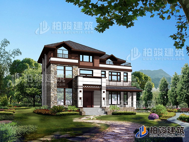 新中式二層別墅設(shè)計(jì)圖紙，最美的新中式別墅