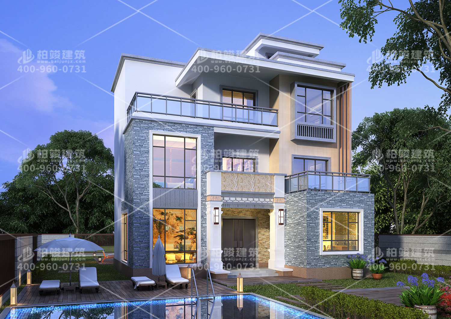 云南張總現(xiàn)代風(fēng)格別墅定制設(shè)計(jì)。