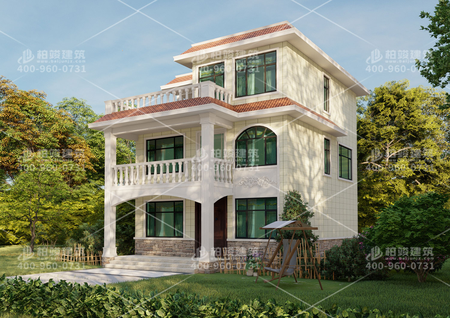 廣東歐總定制歐式三層別墅設計圖及效果圖。