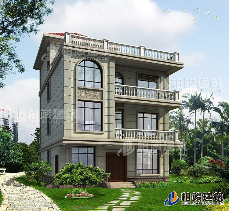 農(nóng)村四層簡單歐式別墅設(shè)計圖紙BZ401-簡歐風(fēng)格