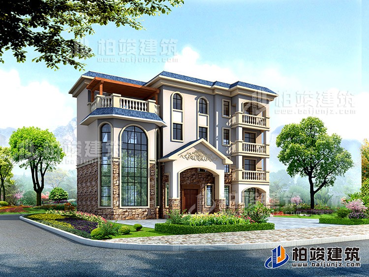 豪華歐式四層大型別墅設(shè)計(jì)圖紙，高端大氣上檔次！BZ402-簡歐風(fēng)格