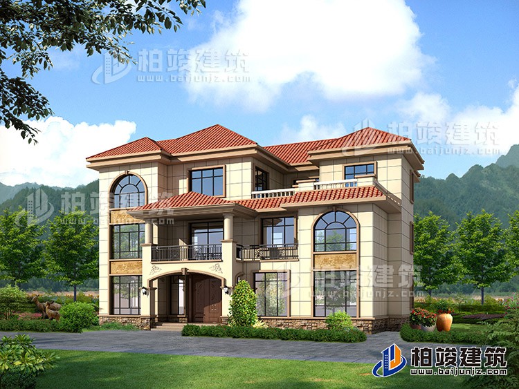 三層別墅設(shè)計(jì)圖紙鄉(xiāng)村自建房全套設(shè)計(jì)BZ361-簡(jiǎn)歐風(fēng)格