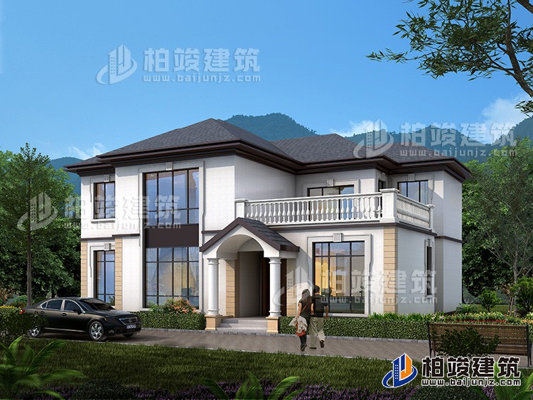 2019最新農(nóng)村二層簡歐風(fēng)格別墅設(shè)計(jì)效果圖紙BZ233-簡歐風(fēng)格