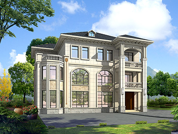 2019新農(nóng)村歐式別墅設(shè)計(jì)圖，三層自建房大氣漂亮別墅