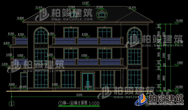 農(nóng)村三層兄弟雙拼歐式風(fēng)格別墅設(shè)計(jì)圖及效果圖紙BZ369-簡歐風(fēng)格