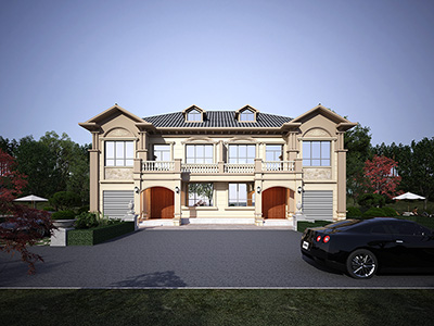 農(nóng)村二層別墅設(shè)計(jì)圖，帶外觀效果圖，帶車庫兄弟自建推薦
