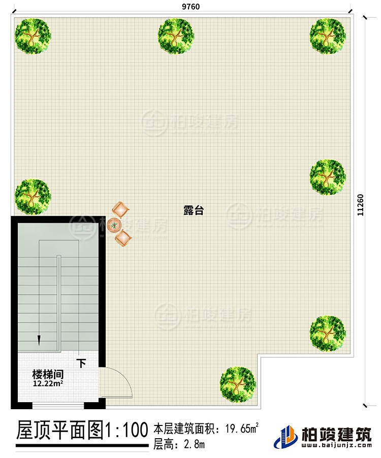 三層：樓梯間、露臺(tái)