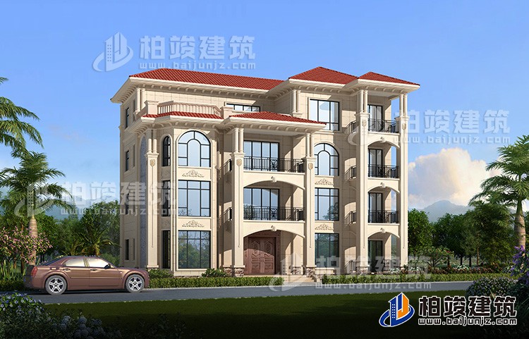 新農(nóng)村全套四層別墅設(shè)計(jì)圖紙 帶健身房BZ411-簡歐風(fēng)格