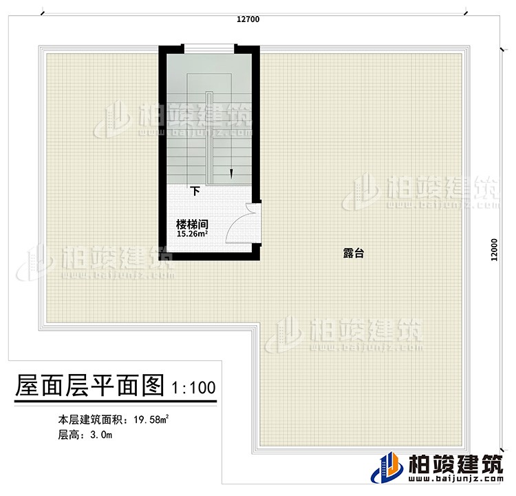 屋頂：樓梯間、露臺