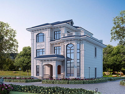 三層房屋建筑設(shè)計(jì)圖紙全套BZ3664-簡(jiǎn)歐風(fēng)格