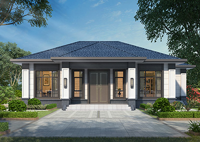 農(nóng)村一層中式房屋設(shè)計圖紙